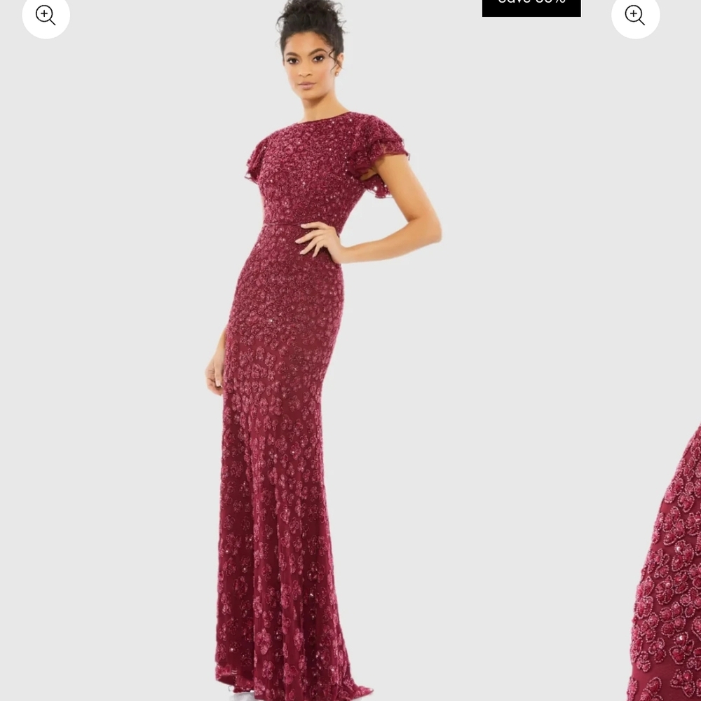 Mac Duggal Deep Red Maxi Dress